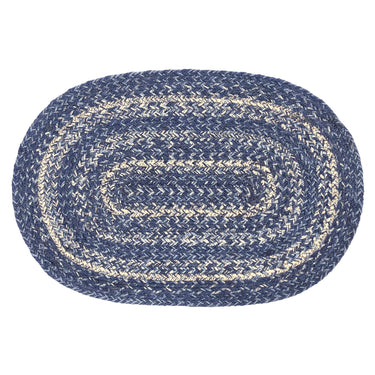 Great Falls Blue Jute Braided Oval Placemat 12